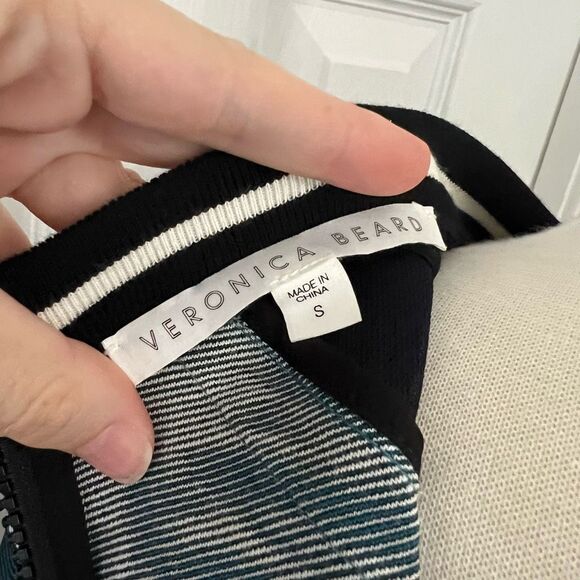 Veronica Beard Jacquard Palm Tropical Print Long Sleeve Bodycon Dress Small - Picture 5 of 6